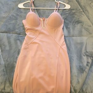 Baby pink mini dress